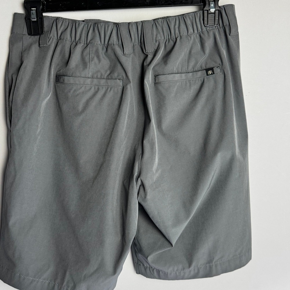 Banana Republic Men Gray Flat Front Stretch Tech Shorts Size 32 Golf Casual - Picture 2 of 8